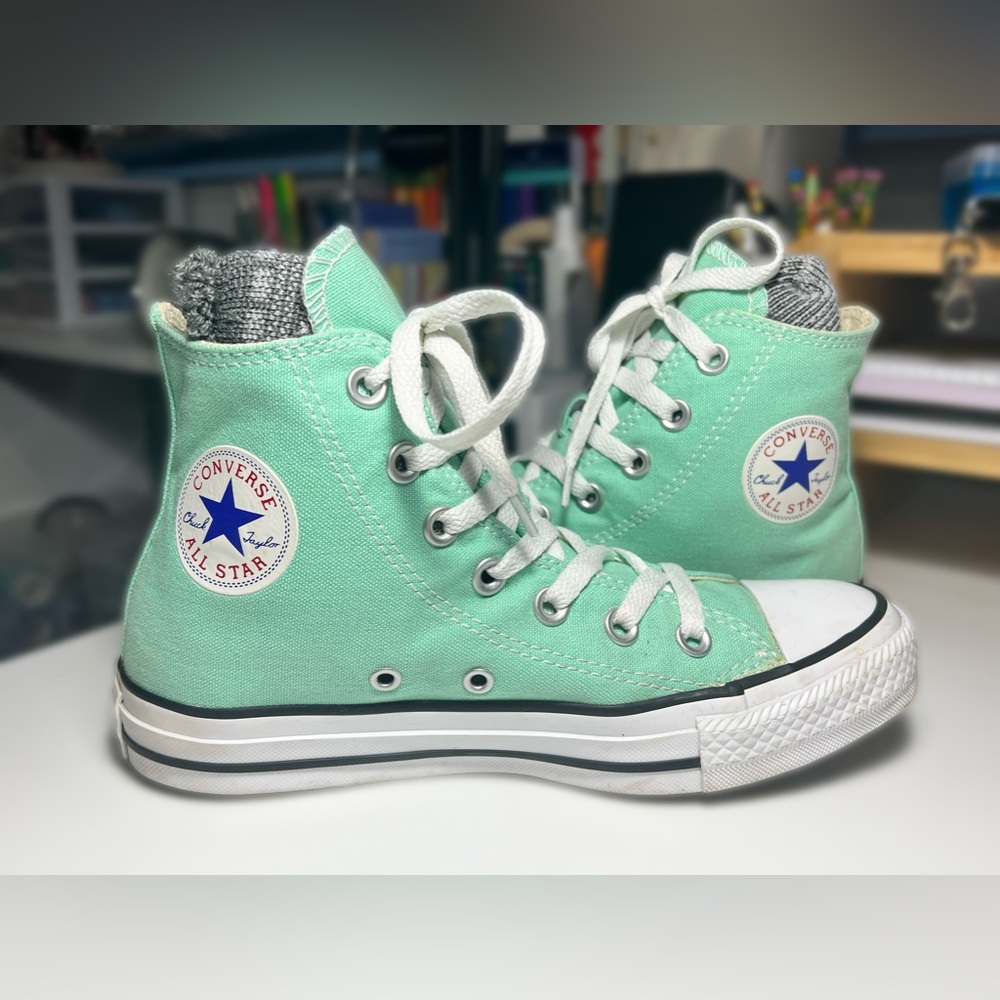 Converse Chuck Taylor High Top Aqua Sneakers